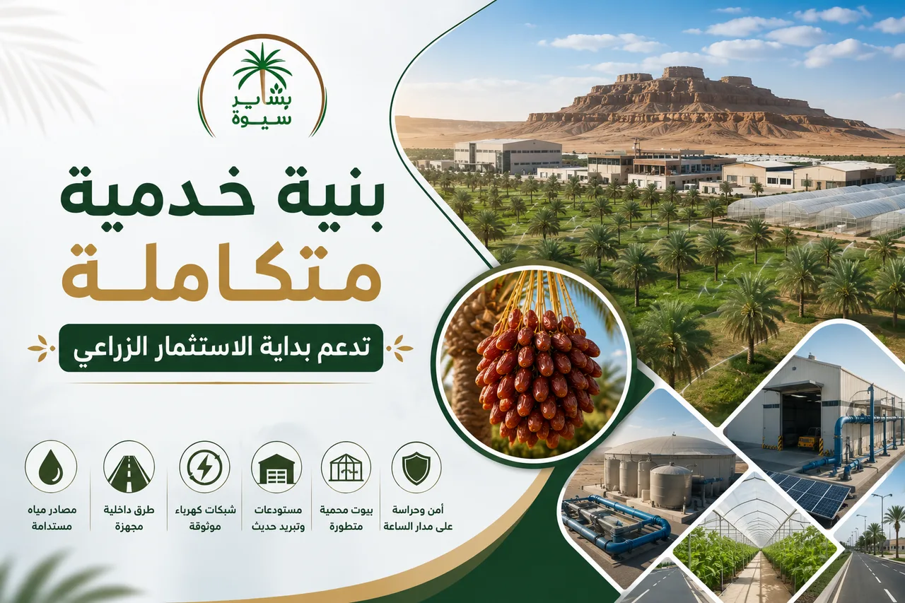 بنية خدمية متكاملة تدعم بداية الاستثمار الزراعي